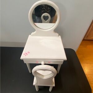 White Vanity Table with chair